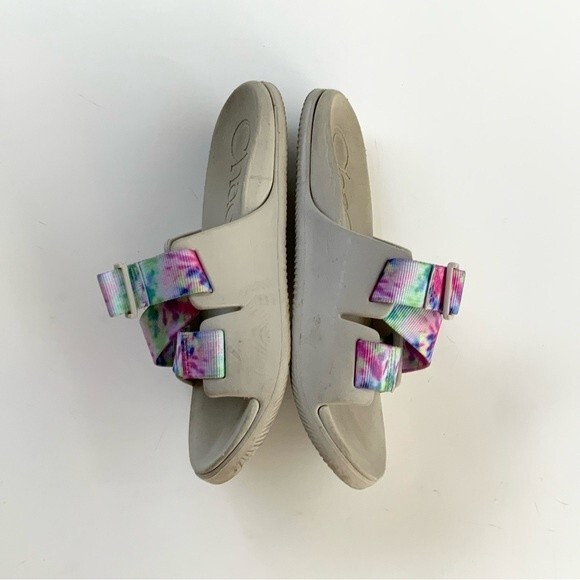 Chaco Chillos Slide Sandals Tie Dye Size 6 - Picture 3 of 8